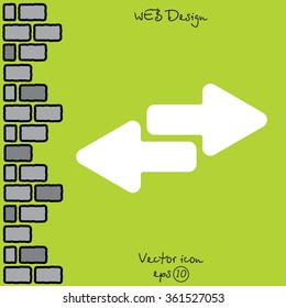 Web line icon. Arrows right - left