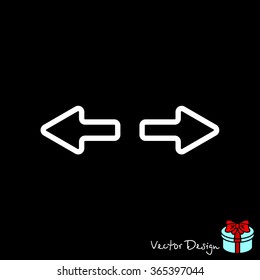 Web line icon. Arrows right - left