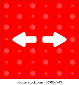 Web line icon. Arrows right - left
