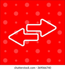 Web line icon. Arrows right - left