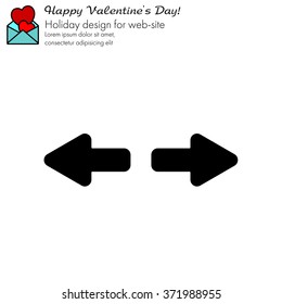 Web line icon. Arrows right - left