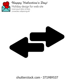 Web line icon. Arrows right - left