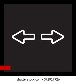 Web line icon. Arrows right - left