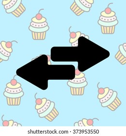 Web line icon. Arrows right - left