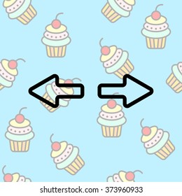 Web line icon. Arrows right - left