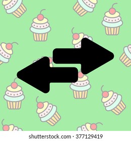 Web line icon. Arrows right - left
