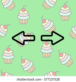 Web line icon. Arrows right - left
