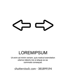 Web line icon. Arrows right - left