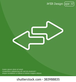 Web line icon. Arrows right - left