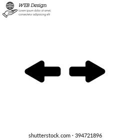 Web line icon. Arrows right - left