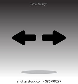 Web line icon. Arrows right - left
