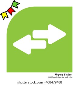 Web line icon. Arrows right - left