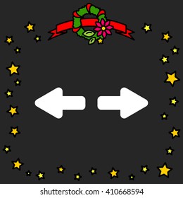 Web line icon. Arrows right - left