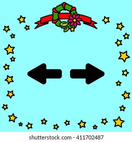 Web line icon. Arrows right - left