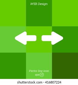 Web line icon. Arrows right - left