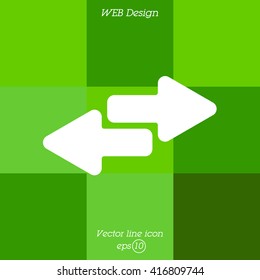 Web line icon. Arrows right - left