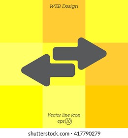Web line icon. Arrows right - left
