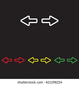 Web line icon. Arrows right - left