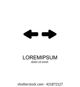 Web line icon. Arrows right - left