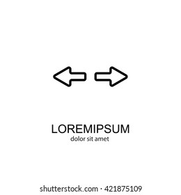 Web line icon. Arrows right - left