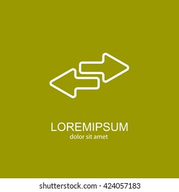Web line icon. Arrows right - left
