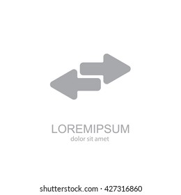 Web line icon. Arrows right - left