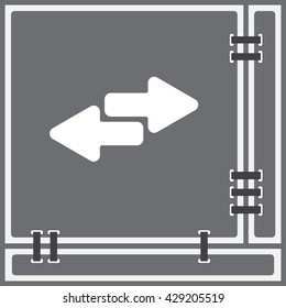 Web line icon. Arrows right - left