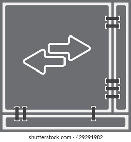 Web line icon. Arrows right - left