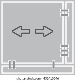 Web line icon. Arrows right - left