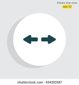 Web line icon. Arrows right - left