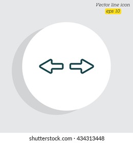 Web line icon. Arrows right - left