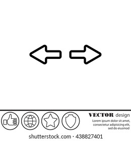 Web line icon. Arrows right - left