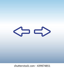 Web line icon. Arrows right - left