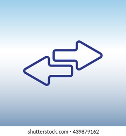 Web line icon. Arrows right - left