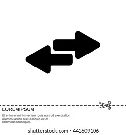 Web line icon. Arrows right - left