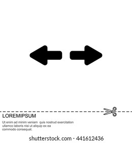 Web line icon. Arrows right - left