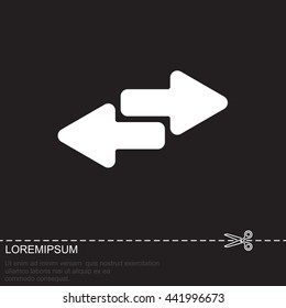 Web line icon. Arrows right - left