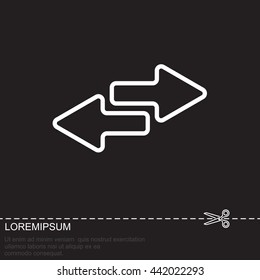 Web line icon. Arrows right - left