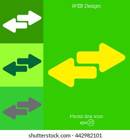 Web line icon. Arrows right - left