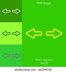 Web line icon. Arrows right - left