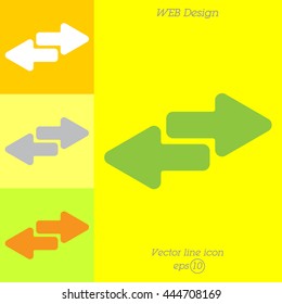 Web line icon. Arrows right - left