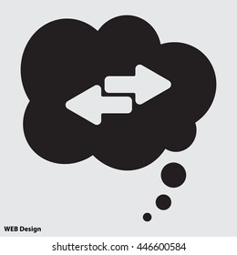 Web line icon. Arrows right - left