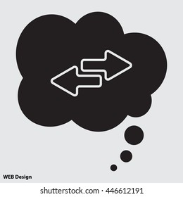 Web line icon. Arrows right - left