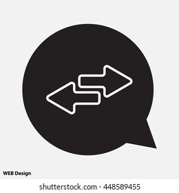Web line icon. Arrows right - left