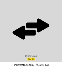 Web line icon. Arrows right - left