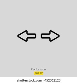 Web line icon. Arrows right - left