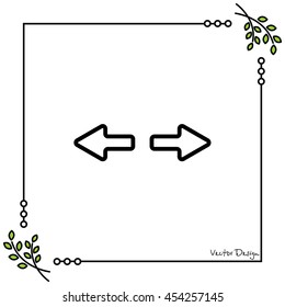 Web line icon. Arrows right - left