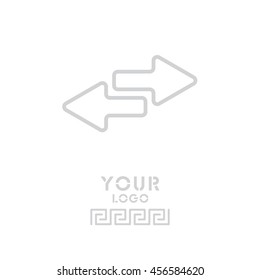 Web line icon. Arrows right - left