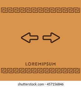 Web line icon. Arrows right - left