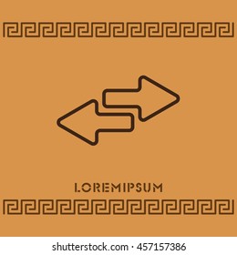 Web line icon. Arrows right - left